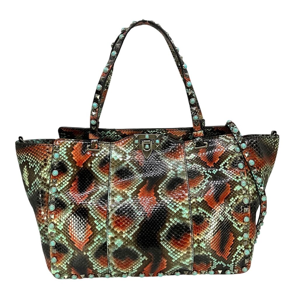 Valentino Garavani Medium Python Rockstud Bag - image 1